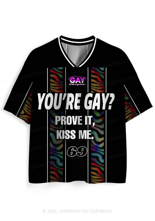 You Are Gay Prove It Y2K Sport Jersey Shirts Cherrykitten