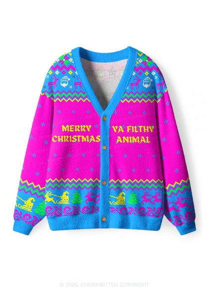 Ya Filthy Animal Y2K Christmas Cardigan Knit Sweatshirt Cherrykitten
