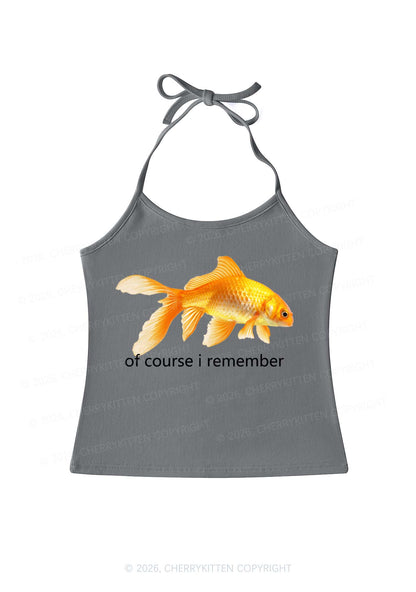 I Remember Goldfish Y2K Halter Neck Cami Cherrykitten