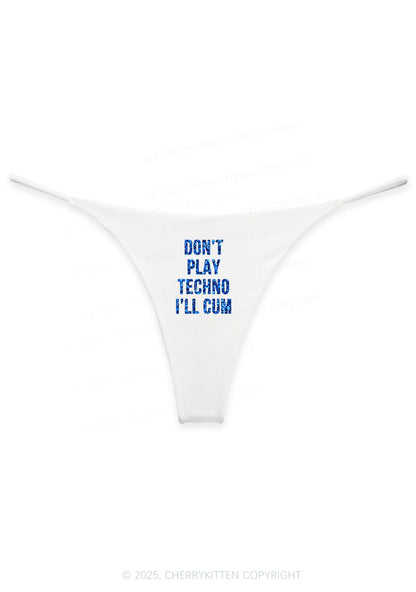 Glitter Dont Play Techno Y2K Bikini String Thong Cherrykitten