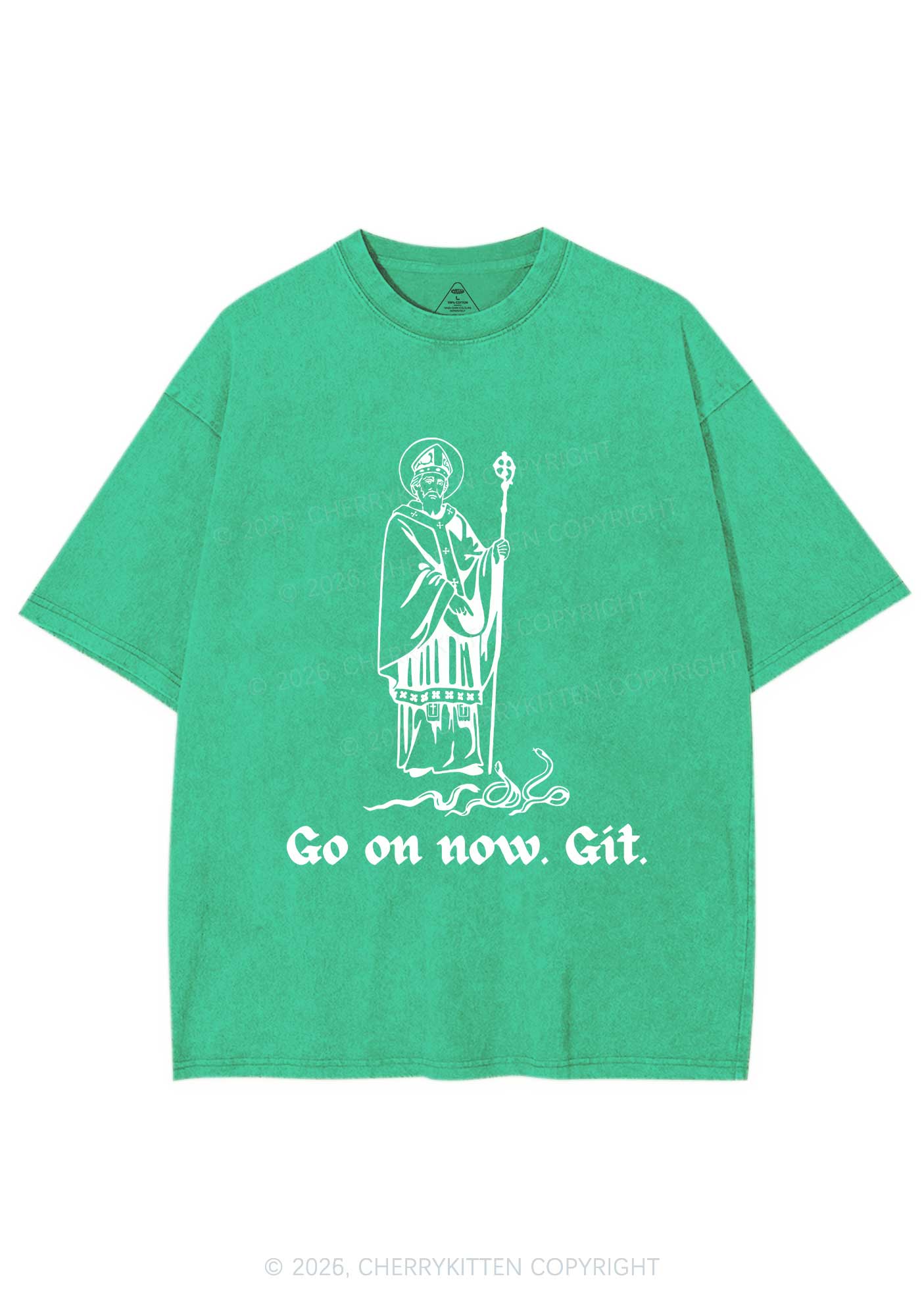 Go On Now Git St St Patricks Y2K Washed Tee Cherrykitten