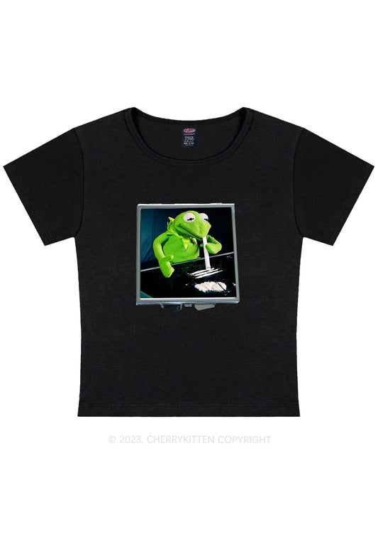 Special Cola Frog Y2K Baby Tee Cherrykitten