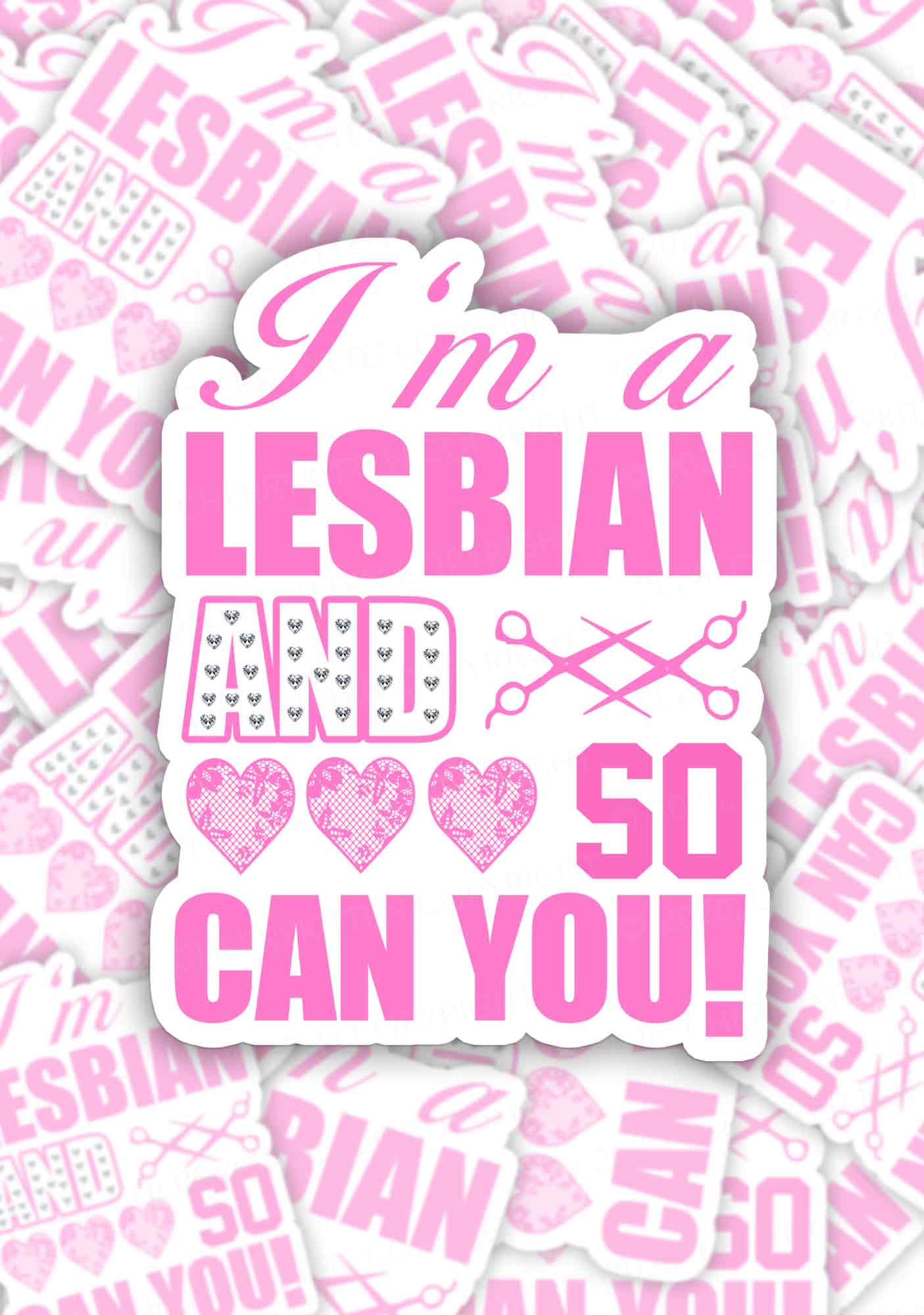 Im A Lesbian And So Can You Pride 1pc Y2K Sticker Cherrykitten