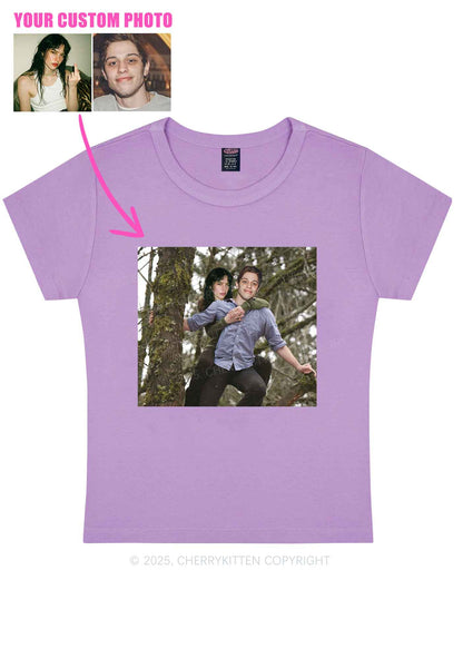 Custom Couple Face Y2K Baby Tee Cherrykitten