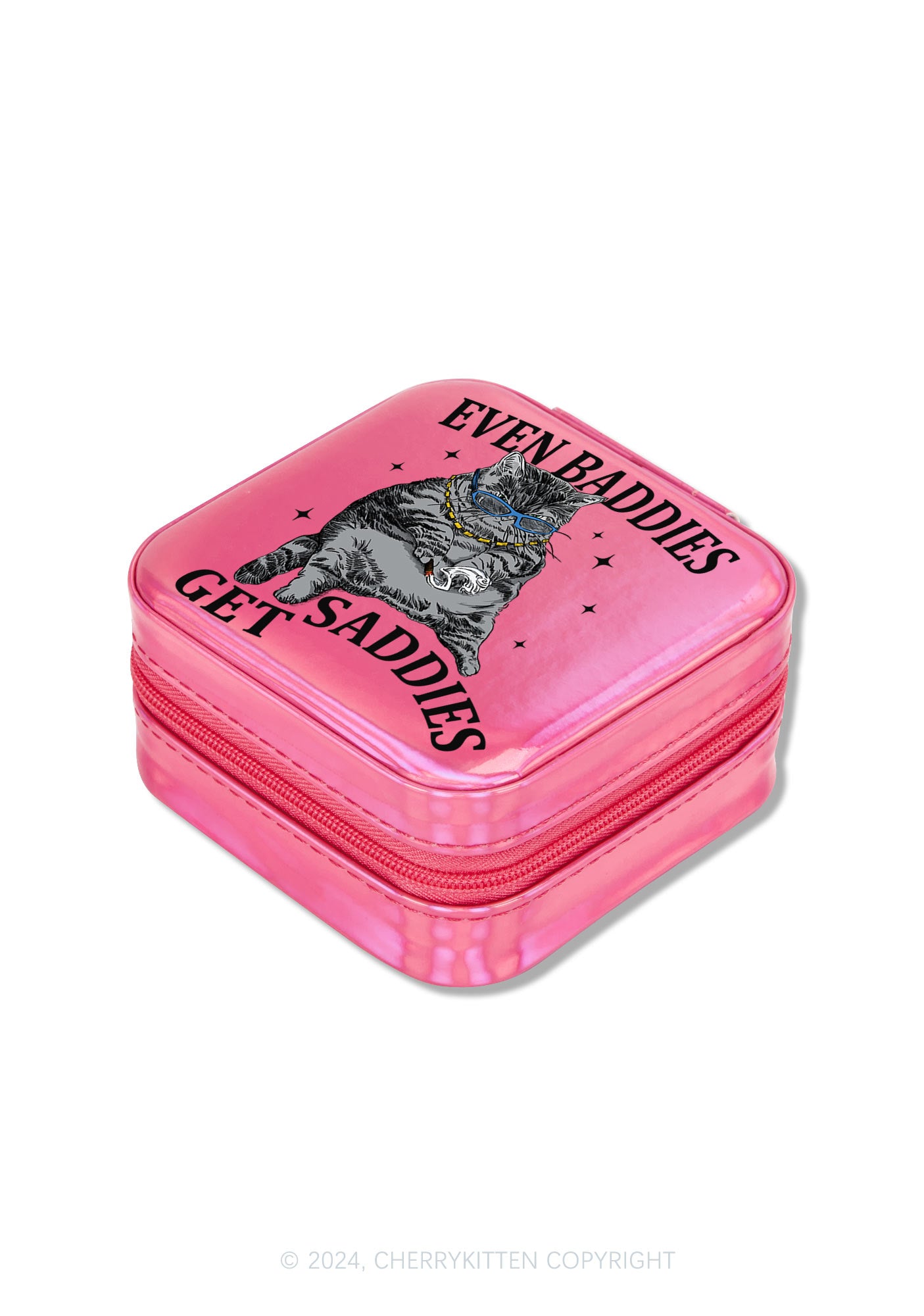 Even Baddies Get Saddies Y2K Portable Jewelry Box Cherrykitten