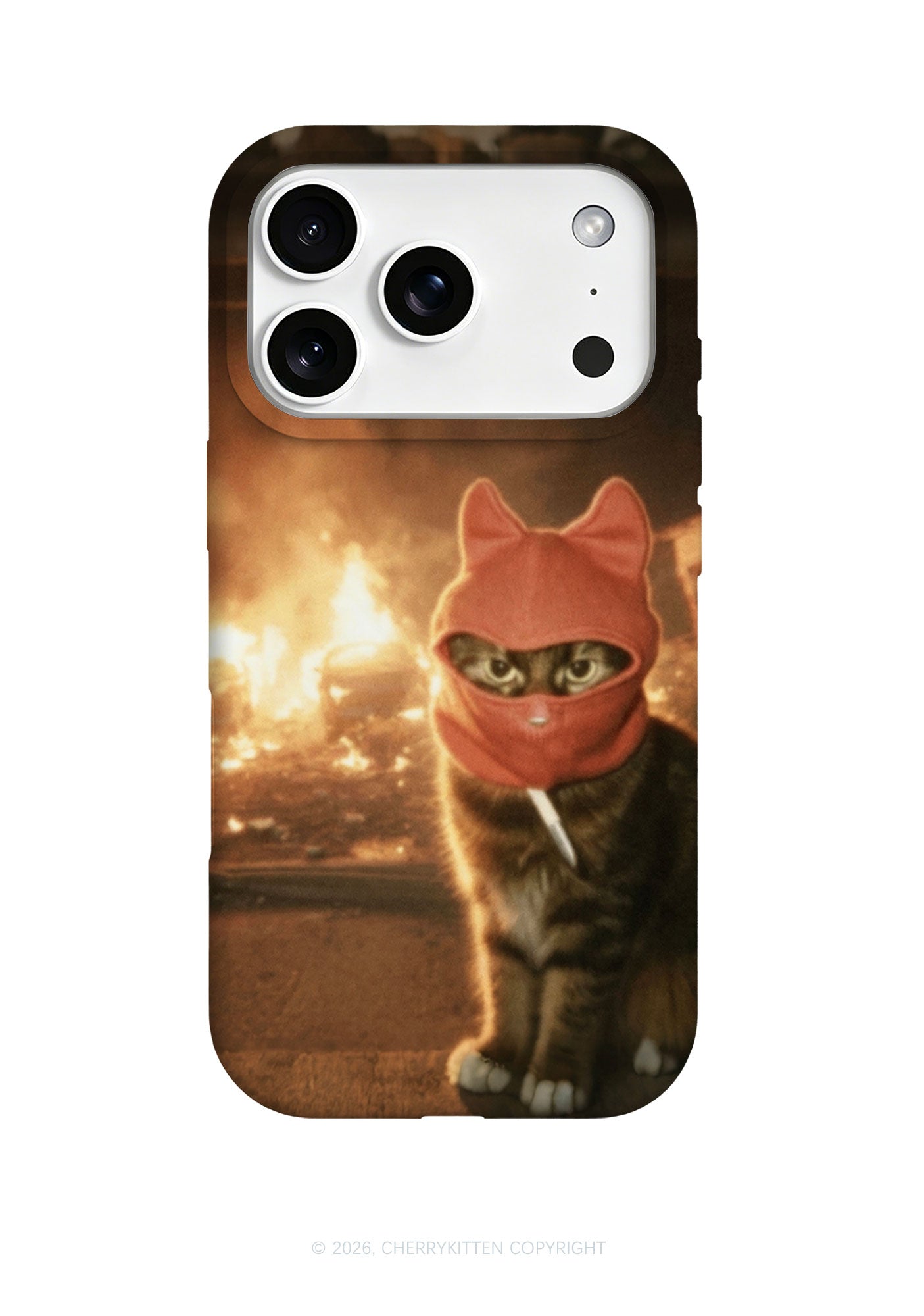 Halloween Red Ear Hood Cat Y2K Phone Case Cherrykitten