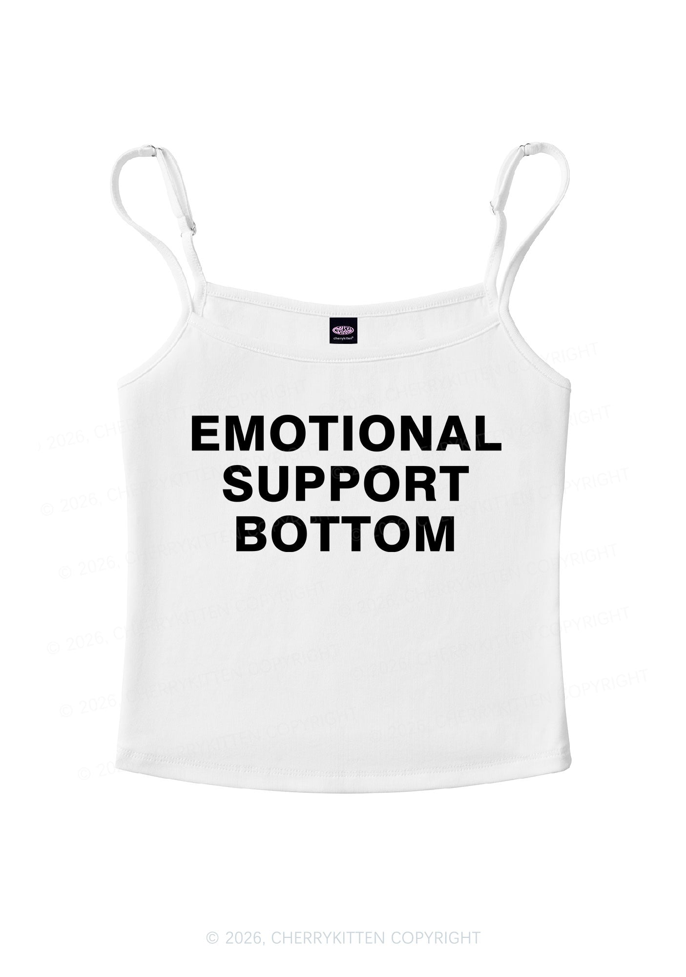 Emotional Support Bottom Pride Y2K Spaghetti Strap Cami Cherrykitten