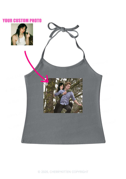 Custom Face Y2K Halter Neck Cami Cherrykitten