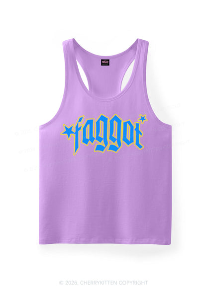 Faggot Stars Pride Y2K Men Racerback Tank Top Cherrykitten