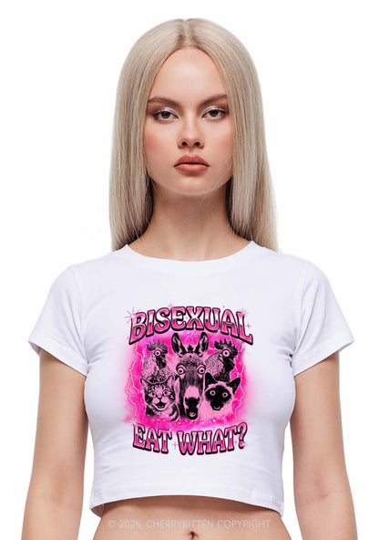 Bisexual Eat What Pride Y2K Baby Tee Cherrykitten