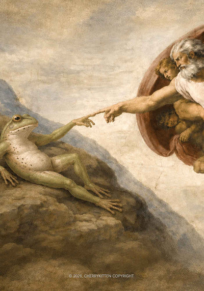 God Hand Touching Frog Y2K Phone Case Cherrykitten