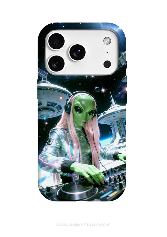 Space Alien DJ Y2K Phone Case Cherrykitten