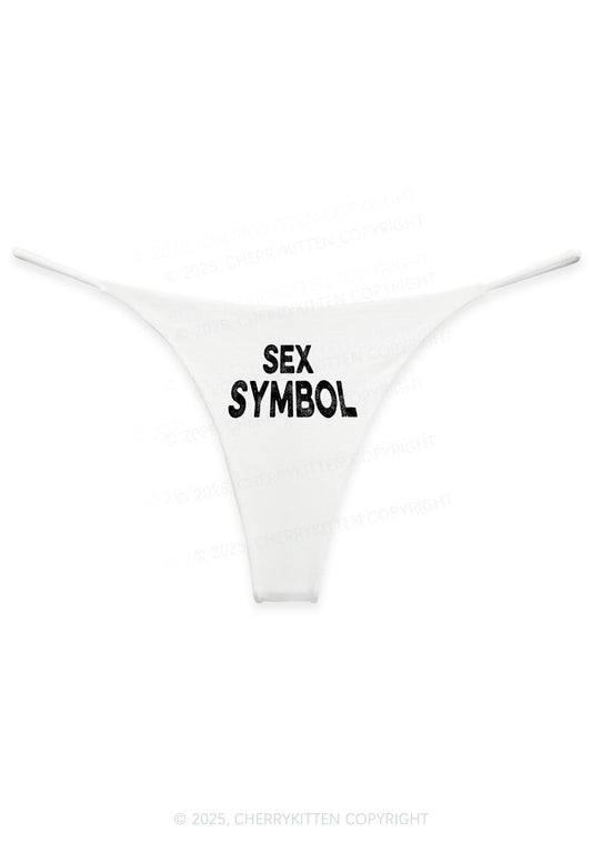 Black Sx Symbol Y2K Bikini String Thong Cherrykitten