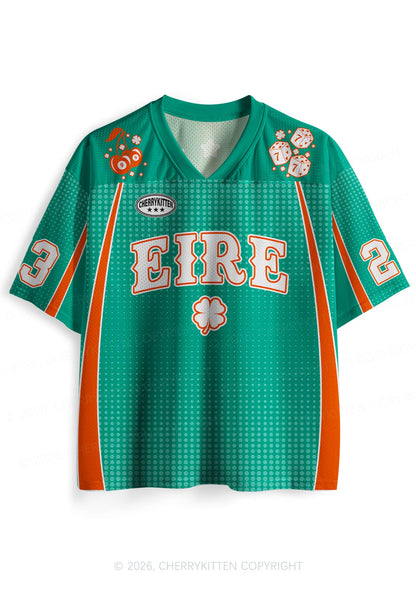 Custom Eire Four Leaf Clover St Patricks Y2K Sport Jersey Shirts Cherrykitten