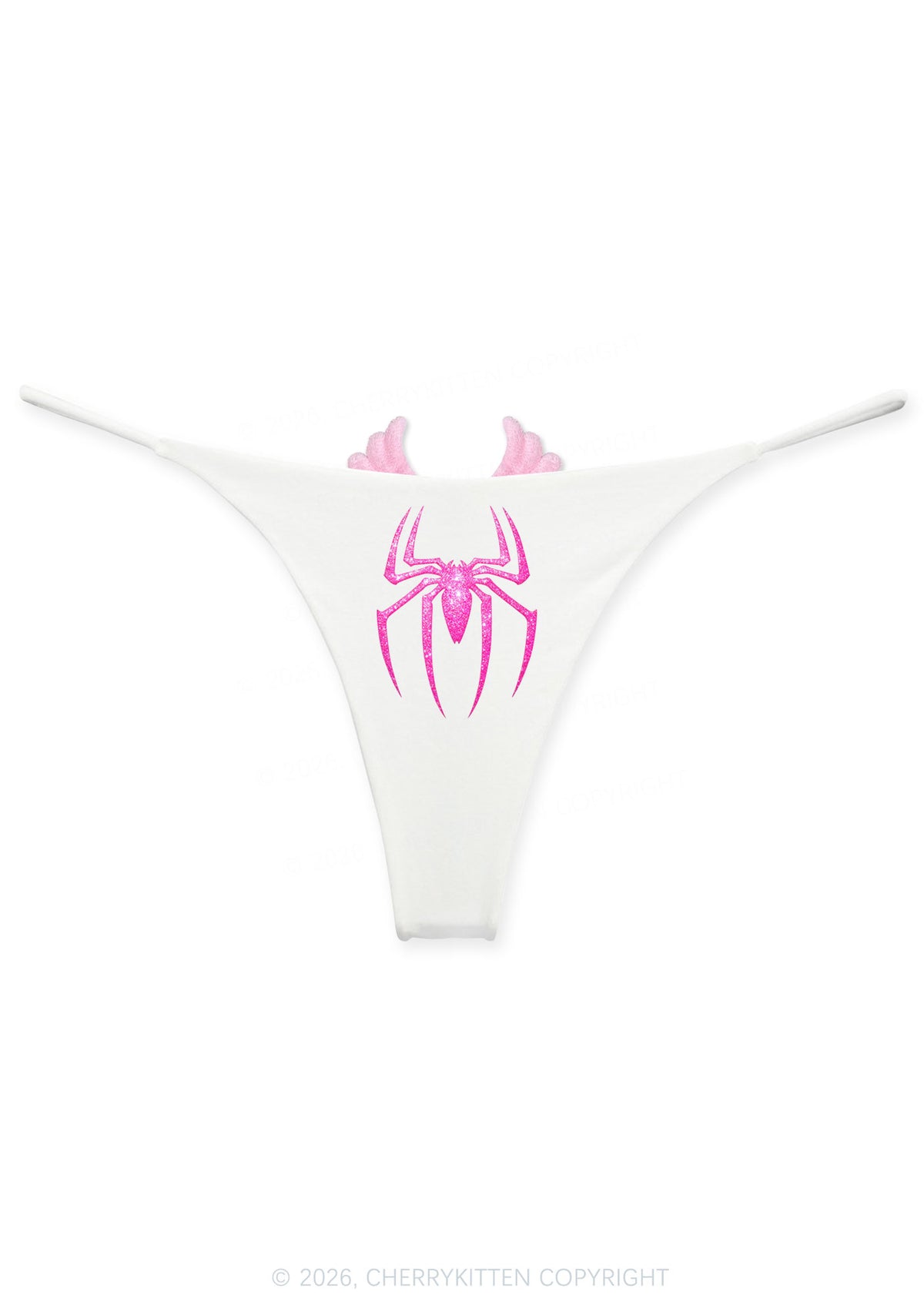 Halloween Glitter Spider Y2K Goth Angel Wings Bikini String Thong Cherrykitten