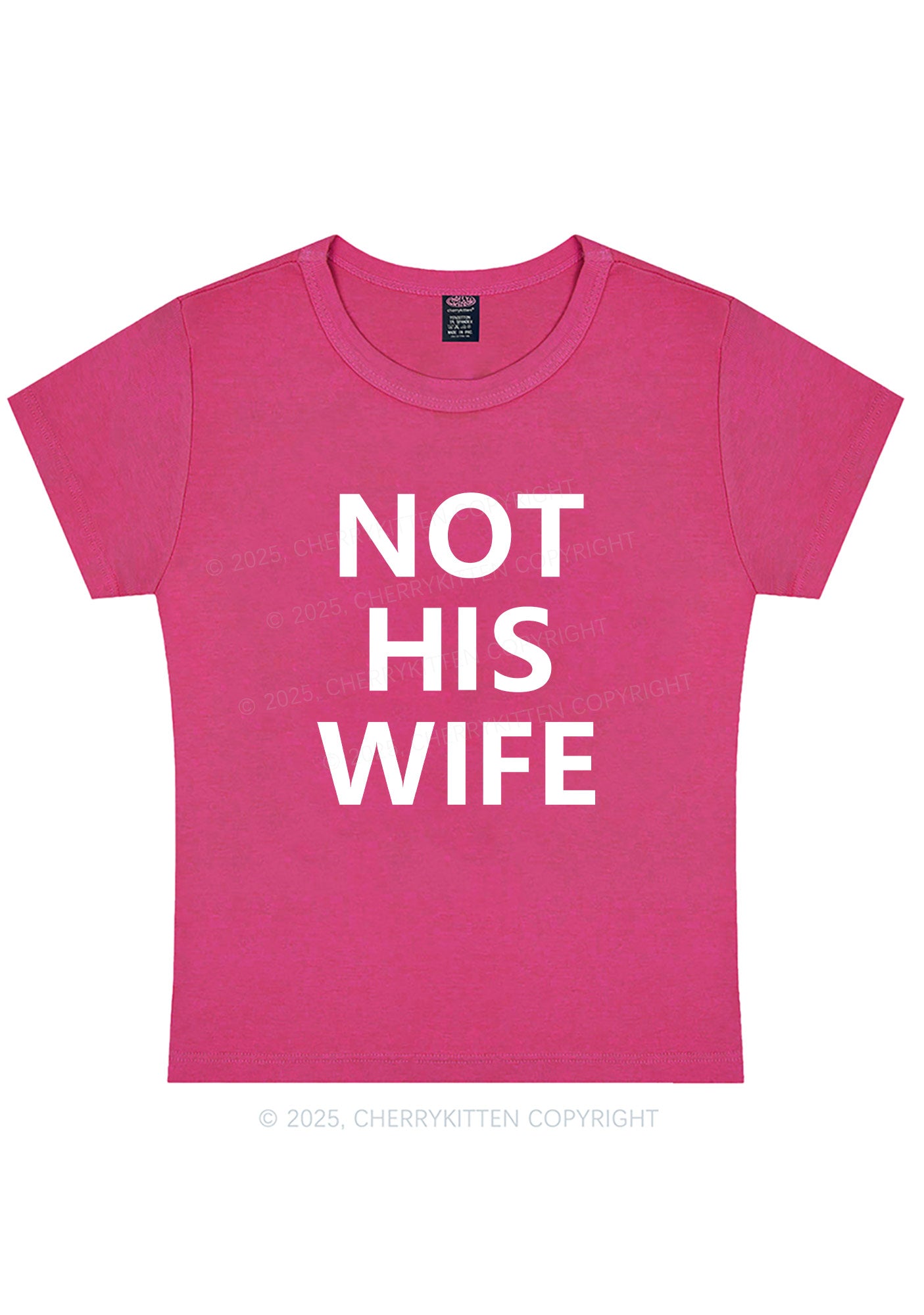 Not His Wife Y2K Baby Tee Cherrykitten