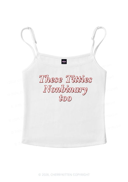 Txtties Nonbinary Too Y2K Spaghetti Strap Cami Cherrykitten
