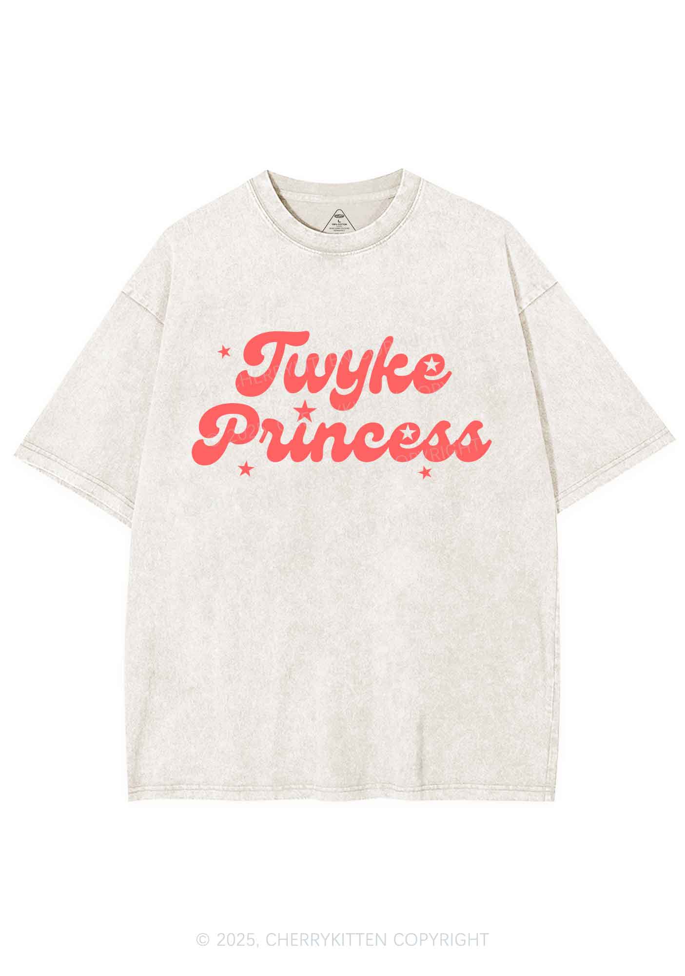Twyke Princess Pride Y2K Shirts Washed Tee Cherrykitten