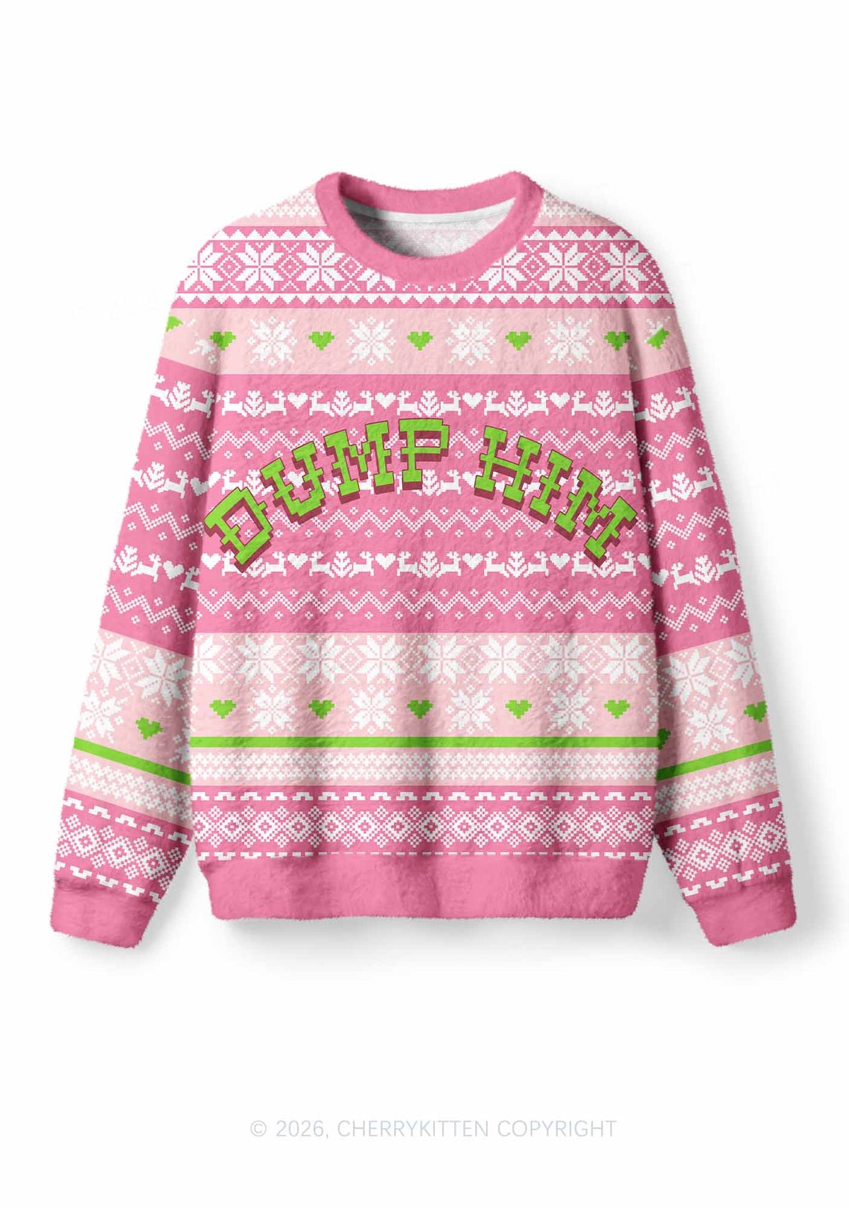 Dump Him Y2K Christmas Knit Sweatshirt Cherrykitten