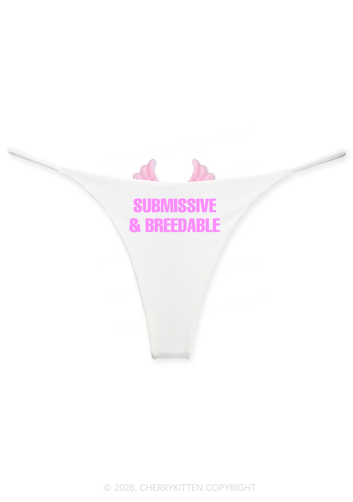 Submissive Breedable Y2K Goth Angel Wings Bikini String Thong Cherrykitten