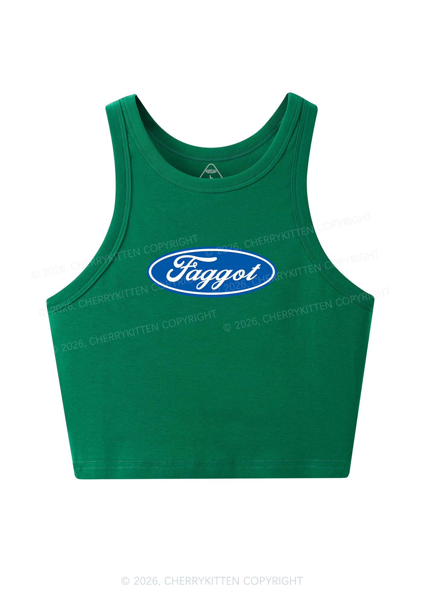 Faggot Pride Y2K Crop Tank Top Cherrykitten