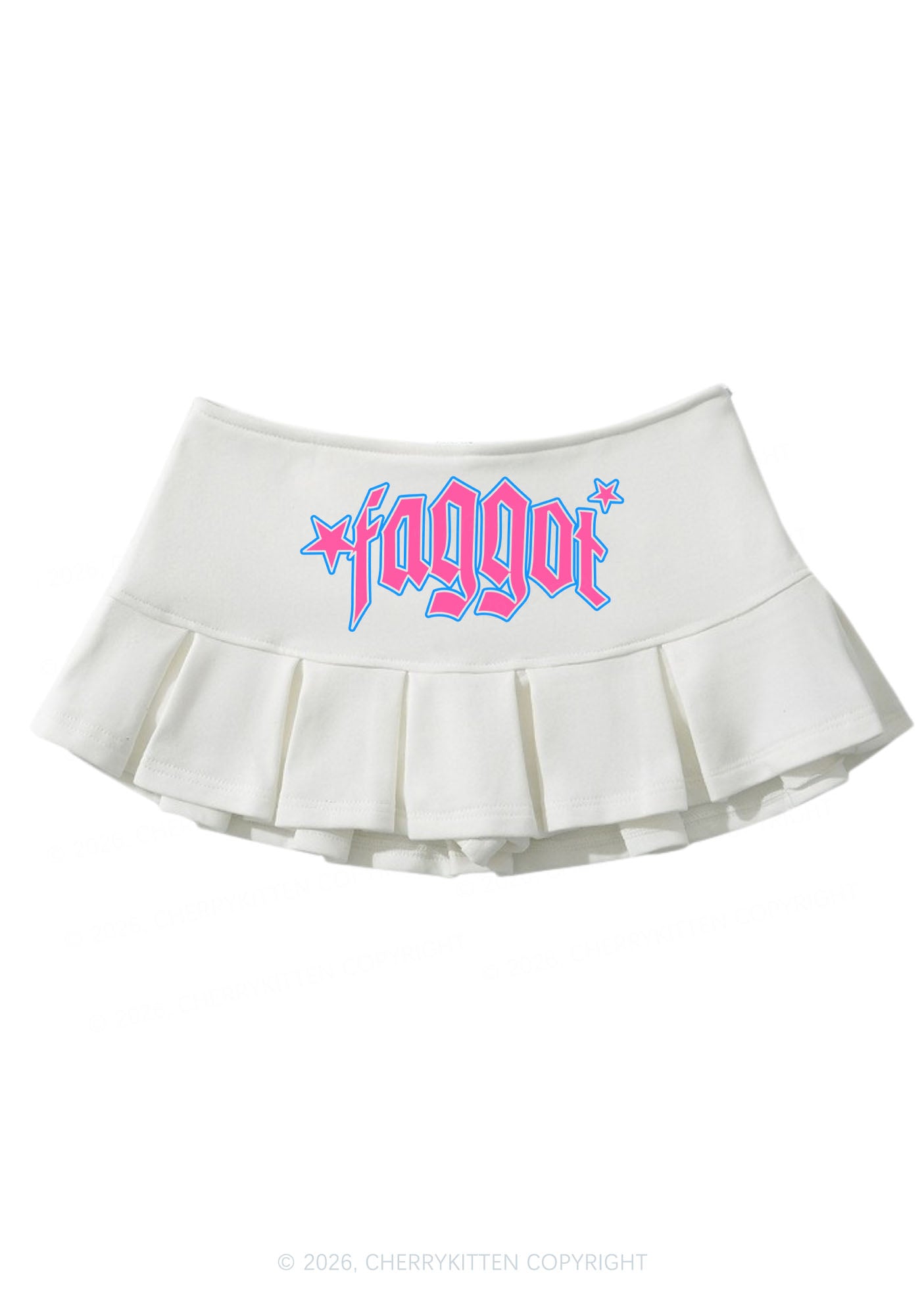 Faggot Star Pride Y2K Mini Pleated Skirts Cherrykitten