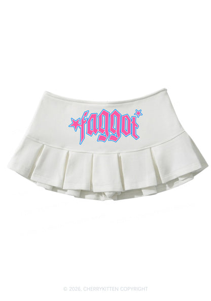 Faggot Star Pride Y2K Mini Pleated Skirts Cherrykitten