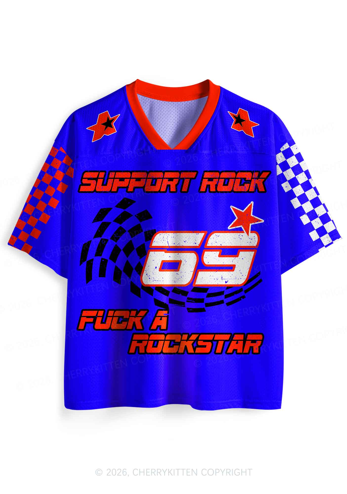 Support Rock Fxxk A Rockstar Y2K Sport Jersey Shirts Cherrykitten