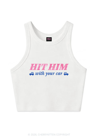 Glitter Hit Him Y2K Crop Tank Top Cherrykitten