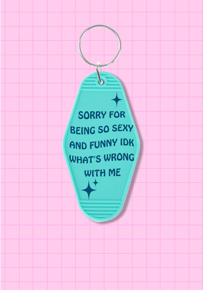 Sorry For Being So Funny 1Pc Y2K Hotel Keychain Cherrykitten