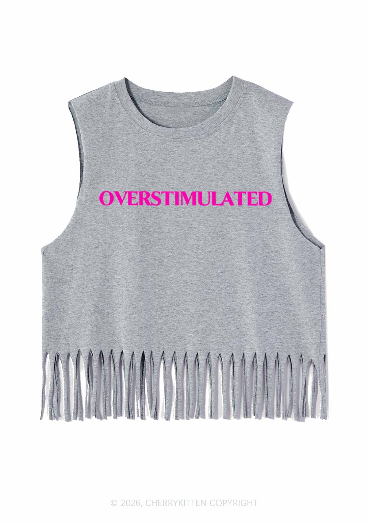 Overstimulated Y2K Fringe Tank Top Cherrykitten