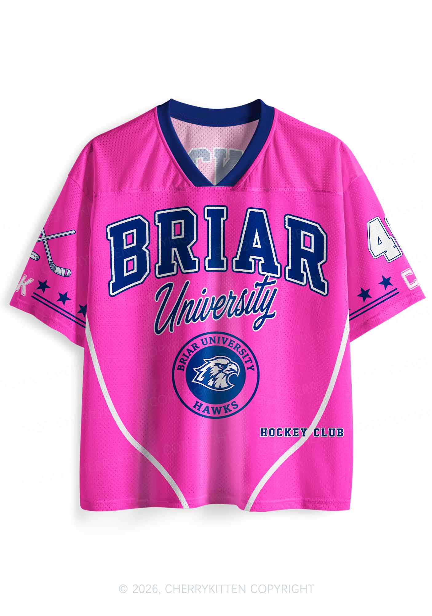 Pink Hockey Team JT Y2K Sport Jersey Shirts Cherrykitten