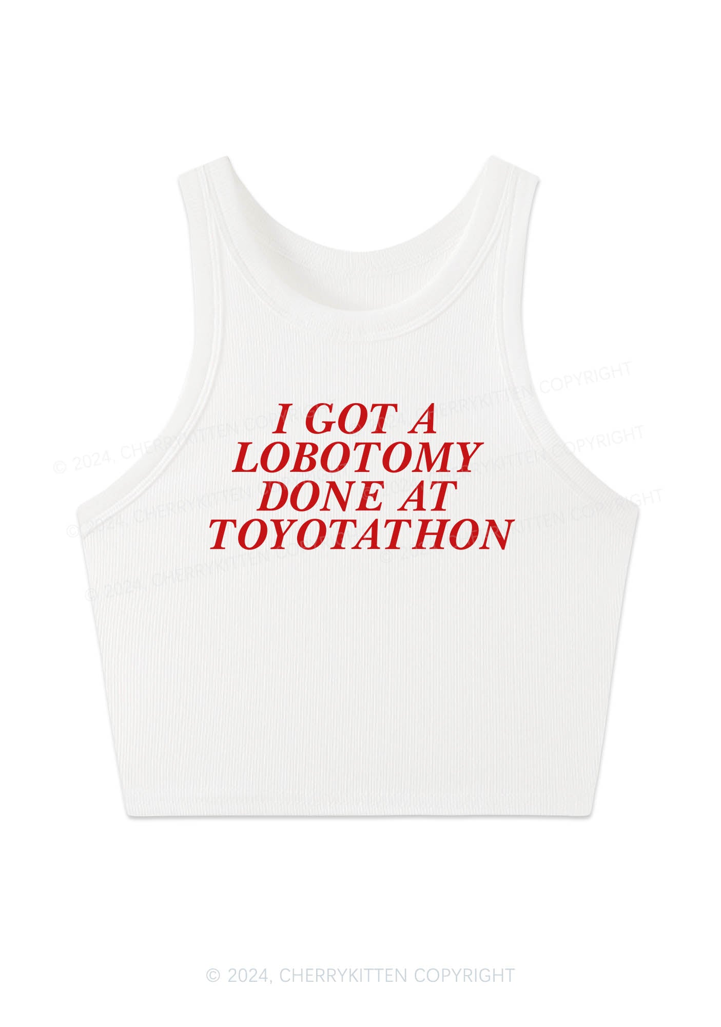 Lobotomy At Toyotathon Y2K Crop Tank Top Cherrykitten