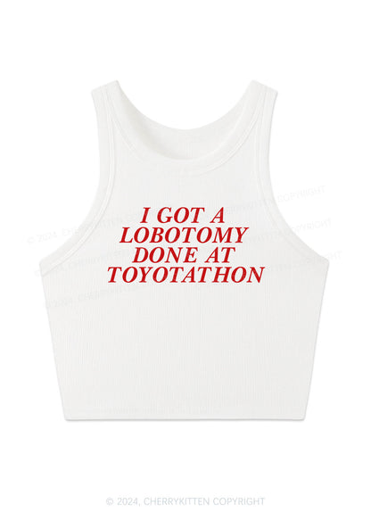 Lobotomy At Toyotathon Y2K Crop Tank Top Cherrykitten