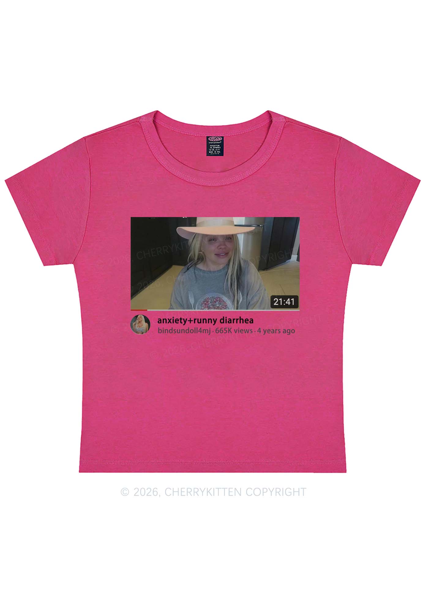 Anxiety Diarrhea Y2K Baby Tee Cherrykitten