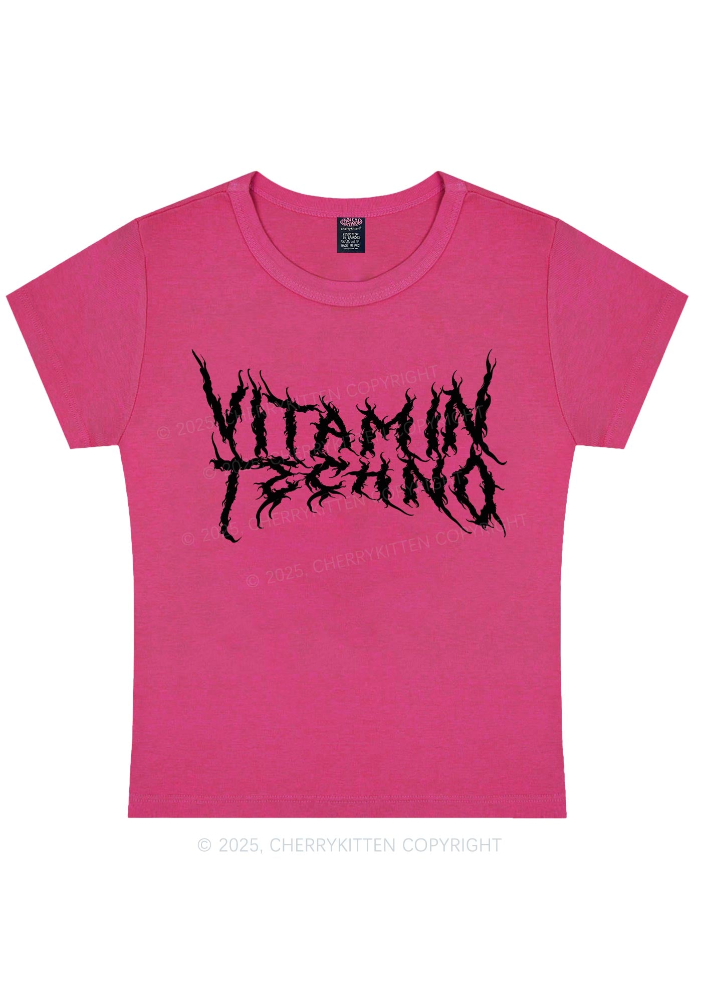 Vitamin Techno Y2K Baby Tee Cherrykitten