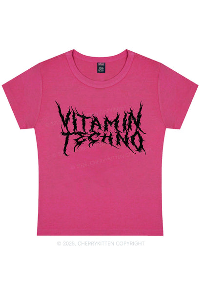 Vitamin Techno Y2K Baby Tee Cherrykitten