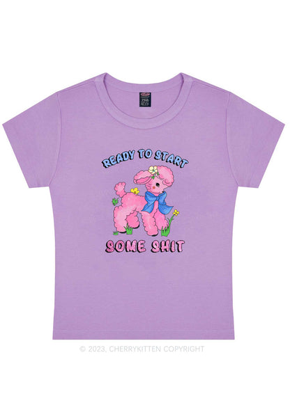 Curvy Start Some Shxt Y2K Baby Tee Cherrykitten