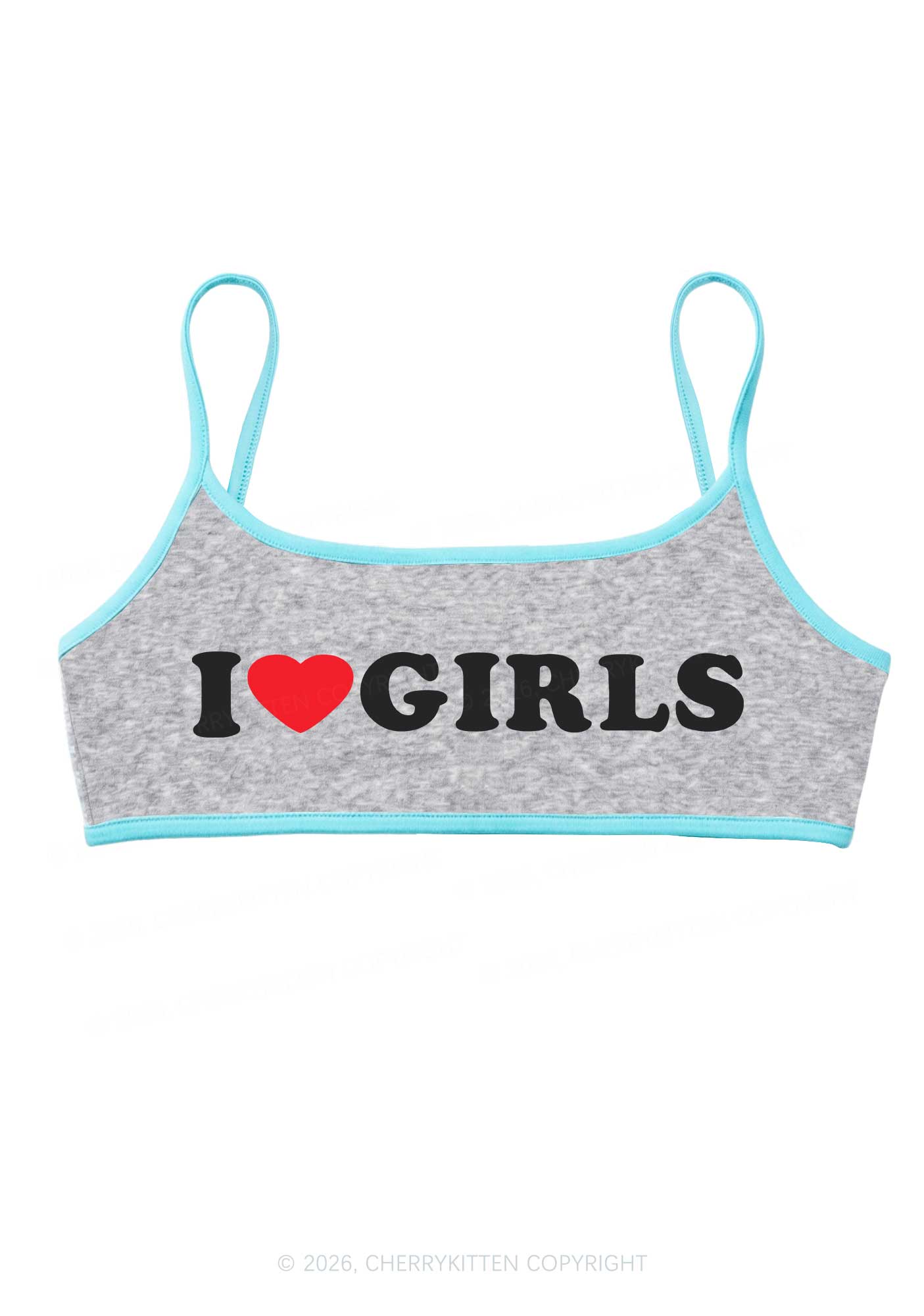 I Love Girls Pride Y2K Super Crop Cami Cherrykitten