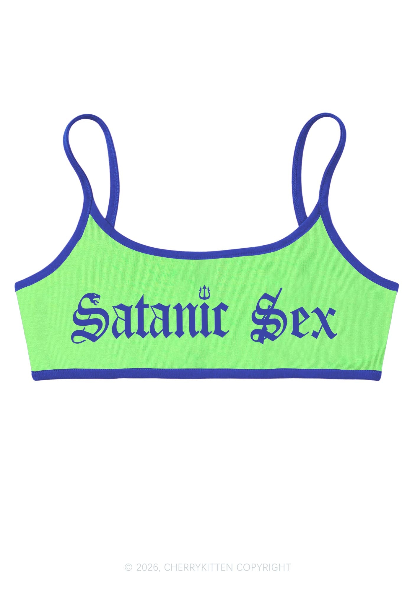 Halloween Satanic Sx Y2K Super Crop Cami Cherrykitten