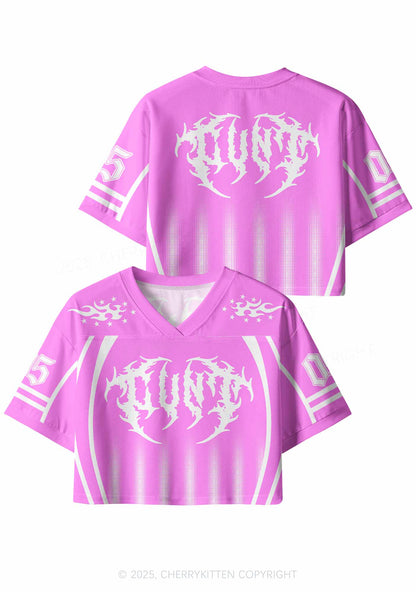 Custom Magenta Pink Cxxt Y2K Crop Sport Jersey Shirts Cherrykitten
