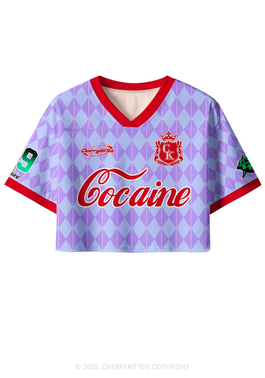 Custom Purple Cola Y2K Crop Sport Jersey Shirts Cherrykitten