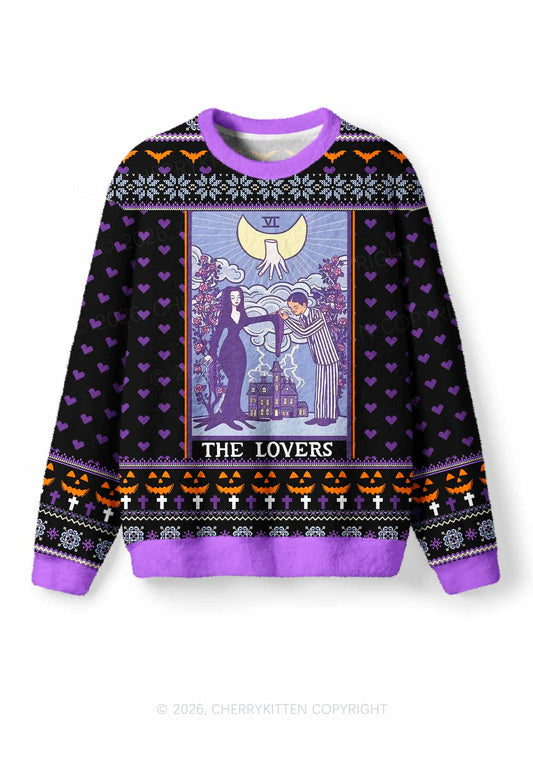 Halloween The Lovers Y2K Christmas Knit Sweatshirt Cherrykitten