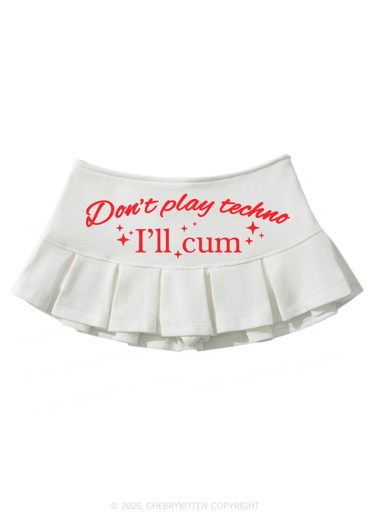 Dont Play Techno Y2K Mini Pleated Skirts Cherrykitten