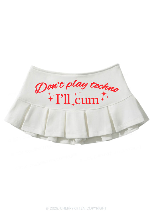 Dont Play Techno Y2K Mini Pleated Skirts Cherrykitten