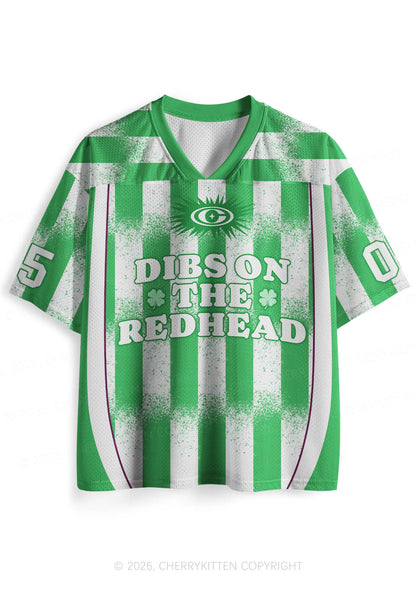 Custom Dibs On The Redhead St Patricks Y2K Sport Jersey Shirts Cherrykitten