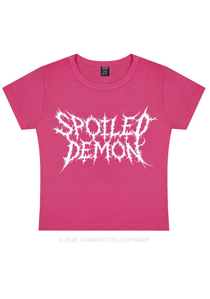 Halloween Spoiled Demon Y2K Baby Tee Cherrykitten