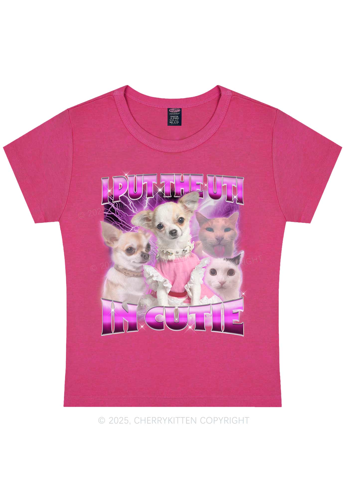 Put UTI In Cutie Y2K Baby Tee Cherrykitten