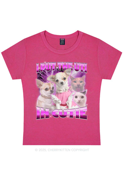 Put UTI In Cutie Y2K Baby Tee Cherrykitten