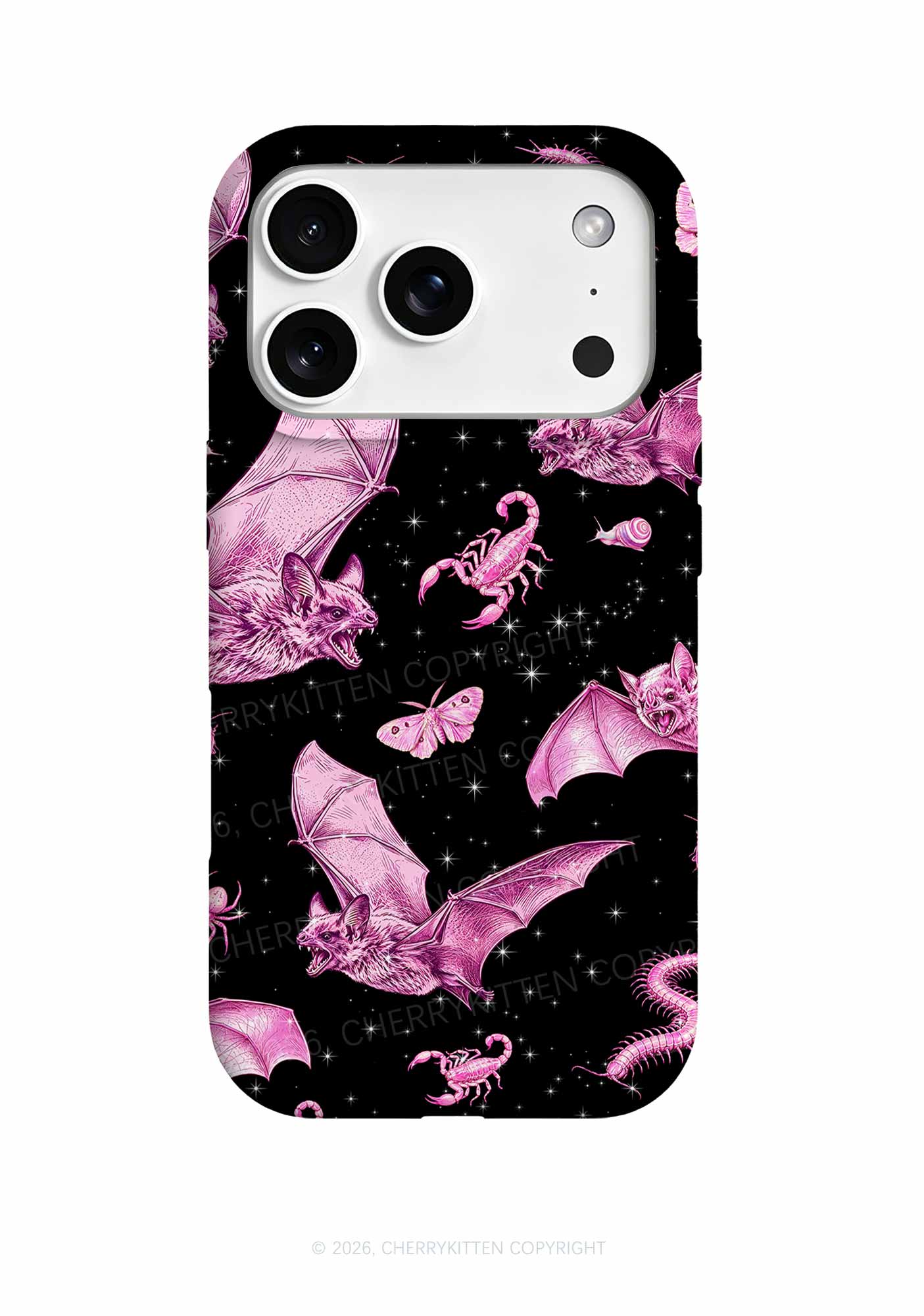 Halloween Pink Bat Y2K Phone Case Cherrykitten